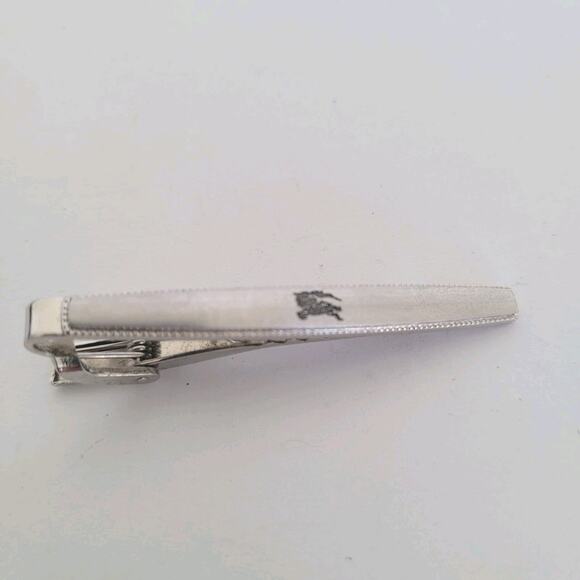 Burberry Jewelry for Men for sale | eBay Burberry Silver Tone Tie Bar Clip Rectangle Hallmark Retro Vintage Logo Designer